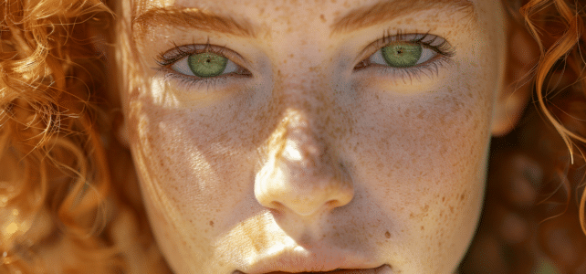 La génétique des cheveux roux et yeux verts : une combinaison rare et fascinante